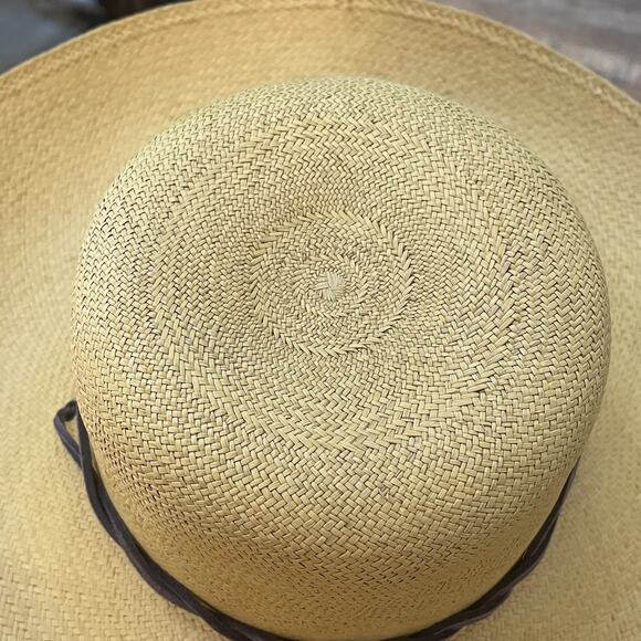 Panama Straw Sun Hat Women\'s Yellow 15\
